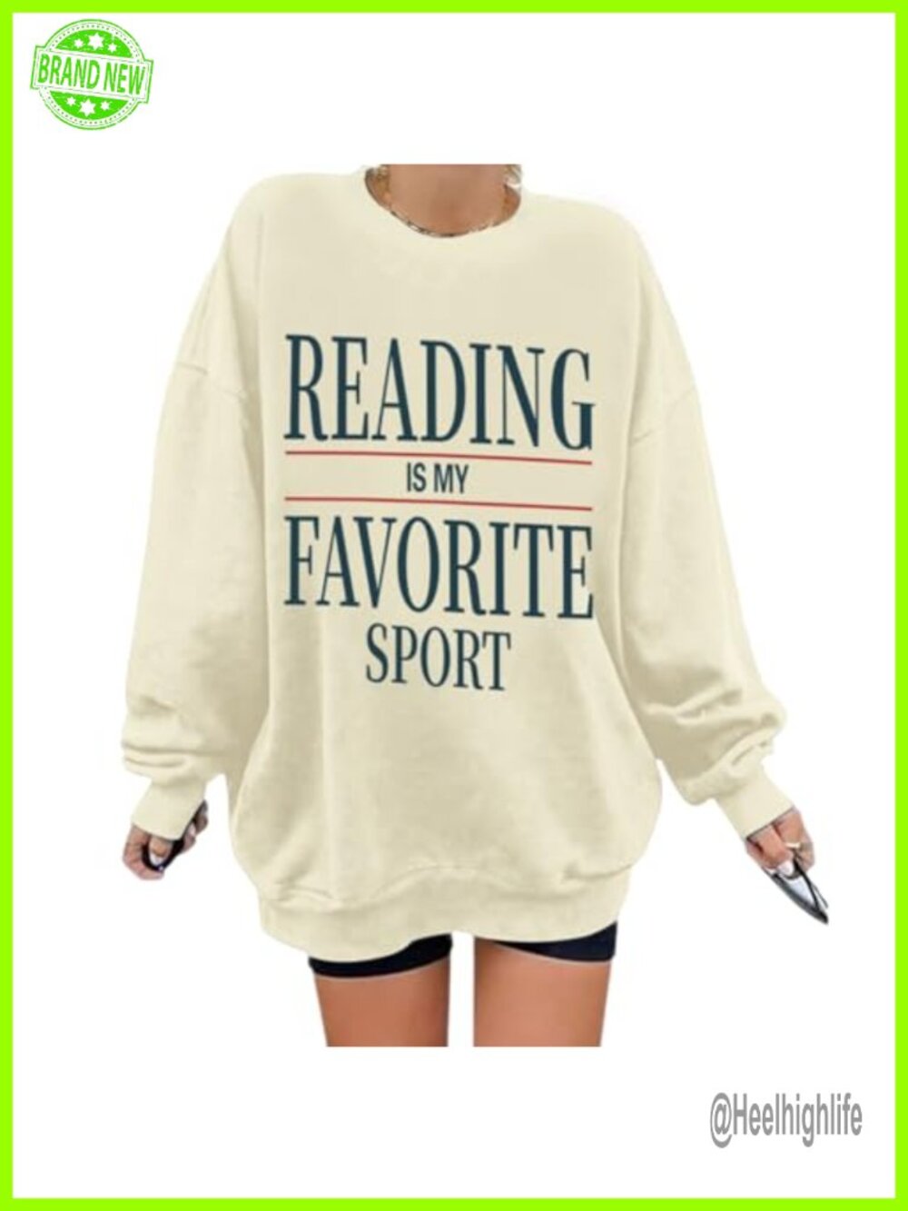 Reading Is My Favorite Sport Graphic Sweatshirt Bookish Gift for Women